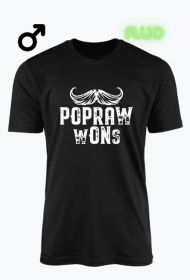 T-shirt ze świecącym logo popraw wONs