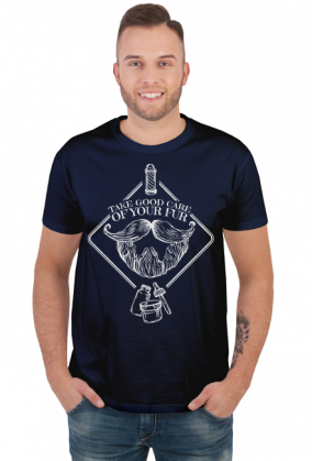 Ciemny T-shirt - Dbaj o swoje futro