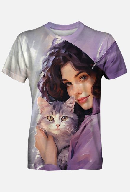 Aseksualna dziewczyna z kotem pod parasolem