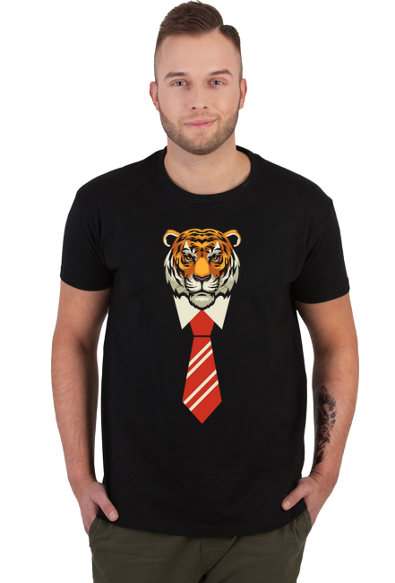 T-shirt TIGER WITH A TIE