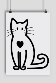 Plakat z kotem