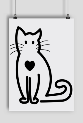 Plakat z kotem