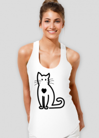 Damska koszulka z kotkiem