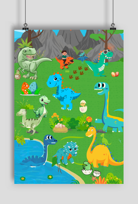 Plakat Dinozaury