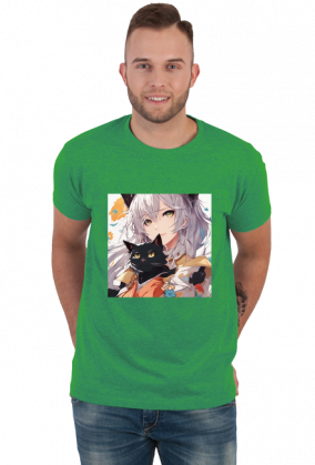 ANIME KOT KOSZULKA