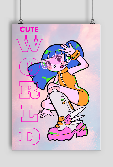 Plakat Dziewczyna Cute World
