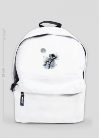 Plecak mini - Odpoczywający Kosmo/Astro (czarny i biały)