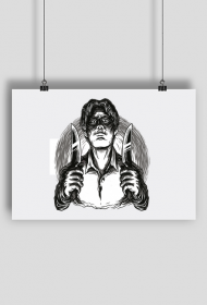 PLAKAT/PLÓTNO-PAN Z NOŻAMI