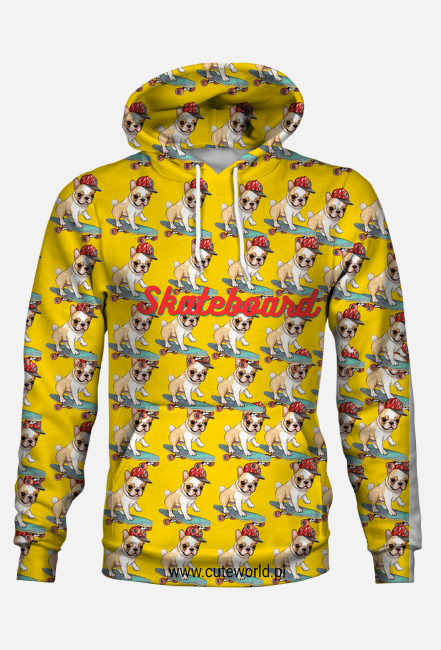 Bluza żółta Skateboard Dog,Cute World