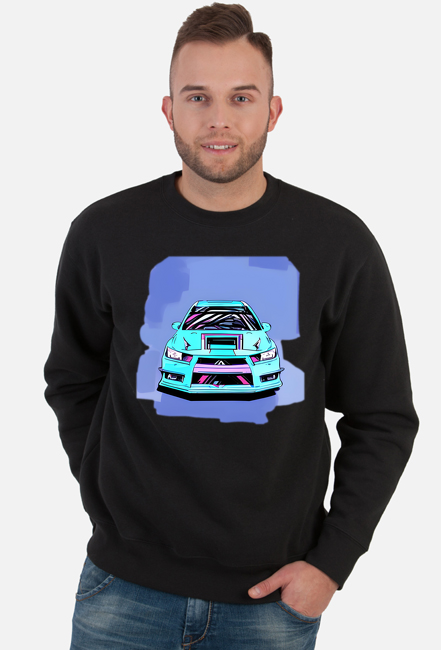 Longsleeve z nadrukiem japońskiego auta