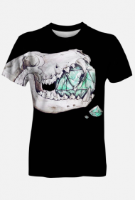 Skull Biting a Dice