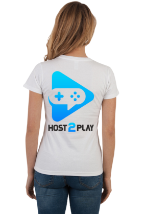 Koszulka Wyjątkowa host2play dla Pań - Biała