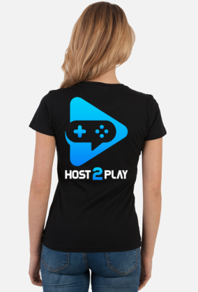 Koszulka Wyjątkowa host2play dla Pań - Czarna