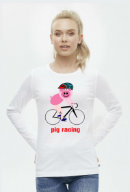 koszulka ze świnką rowerzystką