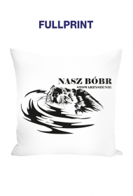 Poduszka z logiem Stowarzyszenia Nasz Bóbr