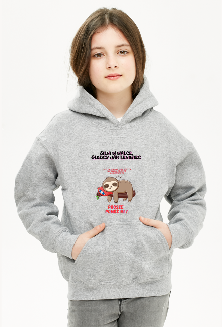 Bluza z kapturek Cukiereczki szara, dla cukrzyków, cukrzyca, Cute World
