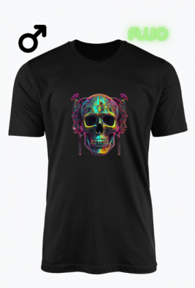 Koszulka Skull Neon