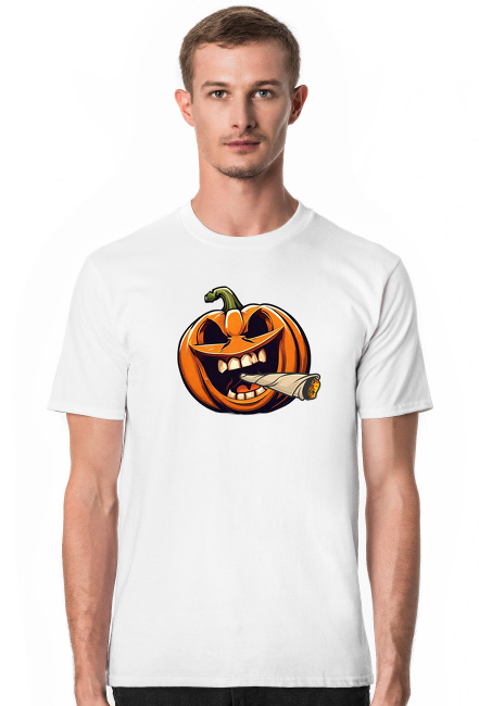 Podkoszulka 'Bad pumpkin" - Bad Smiley (Biała)