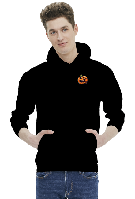 Bluza z kapturem 'Bad Pumpkin" - Smiley (Czerń)