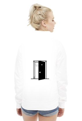 Bluza damska z kapturem 126 biała