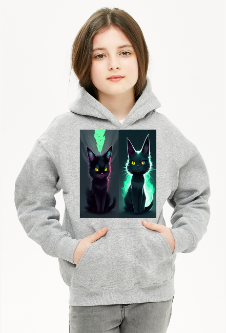 koty, bluza dla dziewczynki