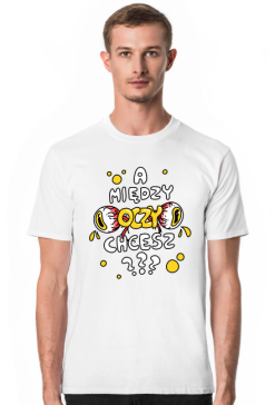T-shirt ,,A między oczy chcesz???,, żółty