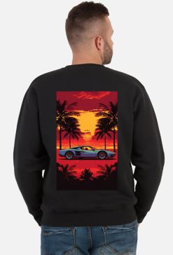 beach car sweatshirt