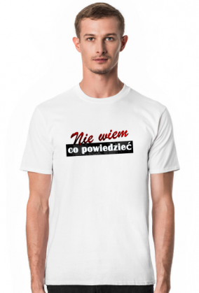 PL - Nie wiem, co powiedzieć - koszulka t-shirt biały męski