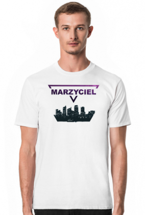 PL - Marzyciel - koszulka t-shirt biały męski