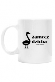 Zamocz dzioba - biały kubek na poprawę humoru na prezent
