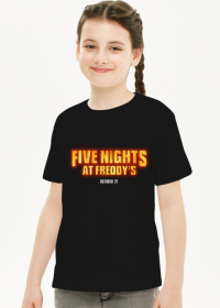 T-shirt dziewczęcy FNAF Pięć Koszmarnych Nocy dla dzieci i młodzieży