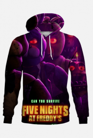 Bluza z kapturem fnaf pięć koszmarnych nocy dla dzieci i młodzieży