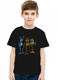 T-shirt chłopięcy FNAF Pięć Koszmarnych Nocy dla dzieci i młodzieży animatroniki