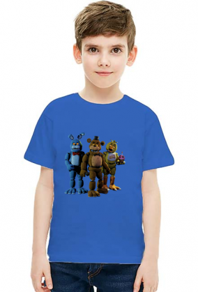 T-shirt chłopięcy FNAF Pięć Koszmarnych Nocy dla dzieci i młodzieży animatroniki