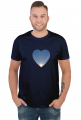 Koszulka z niebieskim sercem