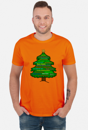 Koszulka męska - Boże Narodzenie - Życzenia świąteczne w wielu językach