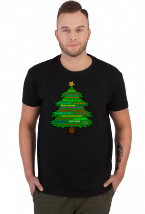 Koszulka męska - Boże Narodzenie - Życzenia świąteczne w wielu językach