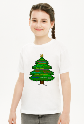 Koszulka Dziecięcia Unisex - Boże Narodzenie - Życzenia świąteczne w wielu językach