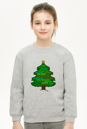Bluza Dziecięca Unisex - Boże Narodzenie - Życzenia świąteczne w wielu językach