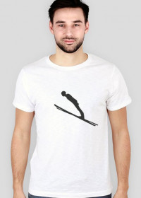 Skoczek narciarski - koszulka męska slim