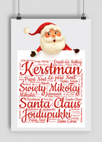 Plakat wielkoci A1 - Święty Mikołaj - kto przynosi prezety w innych krajach.