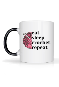 Kubek eat sleep crochet repeat