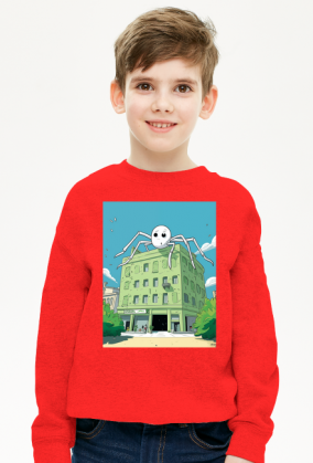 Spider climbing the building