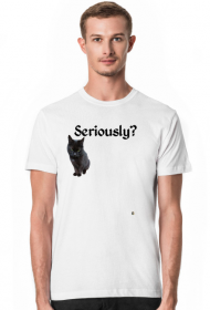 Bluzka męska "Seriously?" z kotem