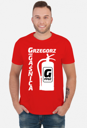 Grzegorz - G jak Gaśnica (koszulka męska) jg