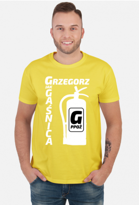 Grzegorz - G jak Gaśnica (koszulka męska) jg