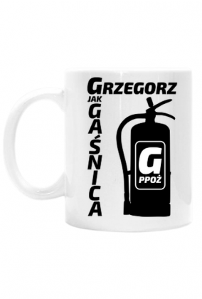 Grzegorz - G jak Gaśnica (kubek) cg