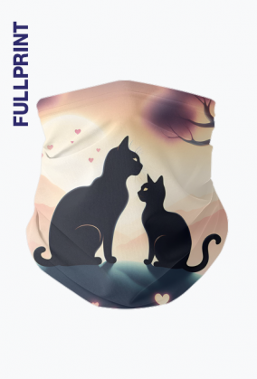 Komin walentynkowy "Zakochane koteczki"