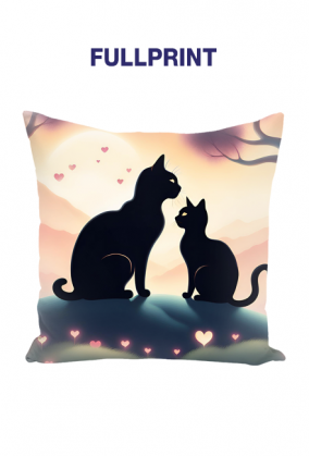 Poduszka walentynkowa - Zakochane koteczki