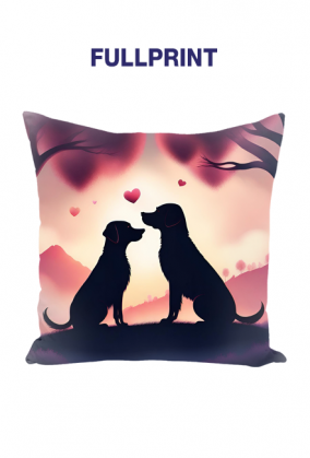 Poduszka walentynkowa - Zakochane pieski